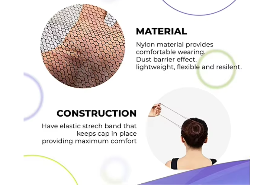 Disposable nylon mesh cap