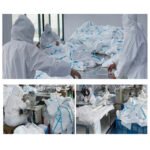 Disposable coverall with tape