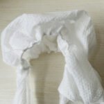 Disposable spunalce bra (with ties on)